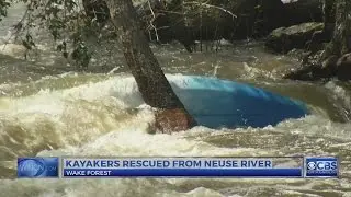 2 kayakers rescued from Neuse River in Wake Forest, officials say