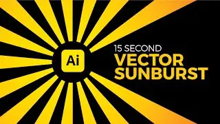 15 Second Vector Sunburst Illustrator Tutorial