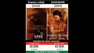 Captain Miller vs Hanuman movie comparison 😮🧐 Box office 🥵🥵#kalki#pushpa2 #ytshorts #shorts