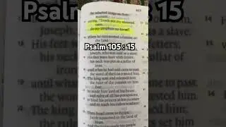 PSALM 105:15 Touch Not God&rsquo;s Anointed Ones .. warning ..