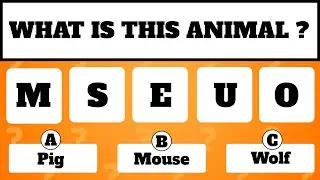 Guess the Animal from Scrambled letters 🦍🐑 Animal quiz