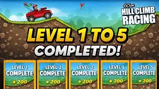 Completed level 1 to 5 in Boot camp mountain in Hill Climb Racing game 🎯