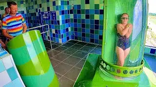 Scary Drop Slide at Plopsaqua Hannut-Landen