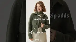 🙋This one must be your essential cropped jacket in fall! #jacket fashion #oglmove