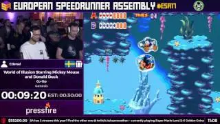#ESA17 Speedruns - World of Illusion Starring Mickey Mouse & Donald Duck [Co-Op] by Grukk and Edenal