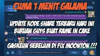 KODE BARU SHARE PERMINTAAN KE PUBLIK EVENT 11 BOUBLE MILLE CREPE 2020 #Mlbb