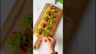 Easy Salami Rose Tortilla Rolls Skewers 🌹🔥 #shortvideo #inspobyrio
