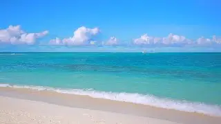 🏝 Ocean Sounds For Deep Sleeping With Rolling Waves. Maldives Beach & Gentle Ocean Waves 4K