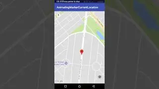 Android Animate marker on Google map with current location Example