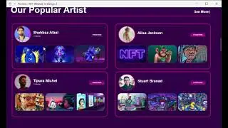 NFT Landing Page Website UI Design