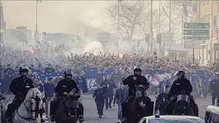 cortège strasbourgeois fans before match against guingamp in Lille 30.03.2019 🇨🇵