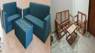 How to make sofa set !! घर पर सोफा सेट बनाने में कितना खर्च आता है।