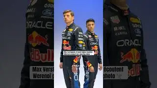 Max Verstappen et Isack Hadjar &eacute;coutent Werenoi pendant leur shooting photo 🕊️