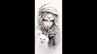 Paintsomeway/Lady and Cats...started!!!!