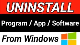 How To Uninstall Progam | App | Software From Windows 8 8.1 || Uninstall Apps On Your Pc 2021