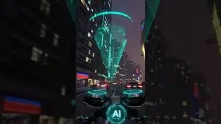 AI Generated Futuristic Car Chase  5 Second Action Scene