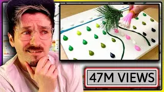WILL MINE LOOK THE SAME?? | Following A VIRAL Painting Tutorial by @jayleepainting