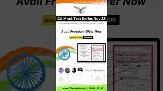 CA Mock Test Series for Nov 2023 | Freedom Offer | Best Test series for CA Final, Inter & Foundation
