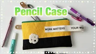 #006 Unique Pencil Case using vivid-colored fabric / Cute Handmade Pouch 