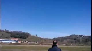 P 47 Thunderbolt, NGH 38 cc four stroke, maiden flight and crash