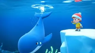 Sleepy Whale Slept on a Floating Iceberg 🐋 | Nursery Rhymes for Kids & Baby Songs