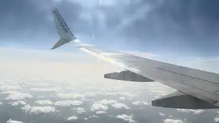 Flight from Paris to England in the fluffy clouds 2025 part one
