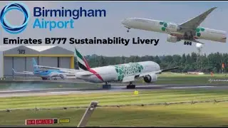 Emirates B777-300ER Expo Sustainabilty Livery | Arrival and Departure - Birmingham Airport