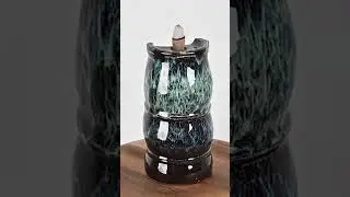 Ceramic bamboo joint style vase design waterfall backflow Incense burner