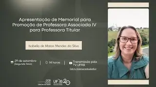 Apresenta&ccedil;&atilde;o de Memorial de Isabella de Matos Mendes da Silva