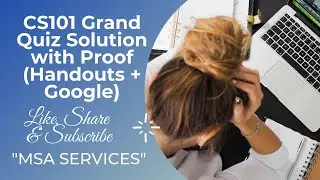 CS101 Grand Quiz Solution 2021 | Cs101 Grand quiz solution with proof | #grandquiz, #CS101