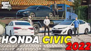 JIMMY & FAZI DELIVER HONDA CIVIC 2022 | GTA 5 | Real Life Mods #346 | URDU |