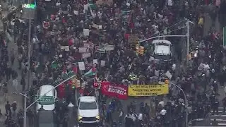 NYPD increases presence at protests amid flaring tensions in Israel-Hamas conflict
