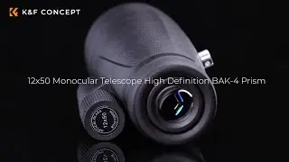 K&F CONCEPT 12x50 Monocular Telescope High Definition BAK-4 Prism IP65 Waterproof