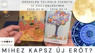 Oroszlán Telihold üzenete 12 csillagjegynek Új  erő! - 2026.02.01.-2026.02.17. Holdfázis videó