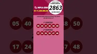 Dupla Sena resultado Concurso 2863 22/09/2025
