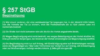 &sect; 257 StGB Beg&uuml;nstigung, Sachkunde 34a