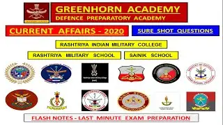CURRENT AFFAIRS 2020 - SAINIK SCHOOL, RMS & RIMC