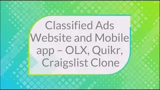 Classified Ads Website and Mobile app &ndash; OLX, Quikr, Craigslist Clone  (Hindi)