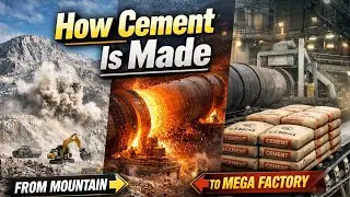 How Cement Is Made 🚧 | From Mountain to Mega Factory | Cement Manufacturing Process