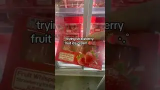 trying the viral chinese fruit ice cream 🍓 #foodie #foodvlog #viralsnacks #viralicecream