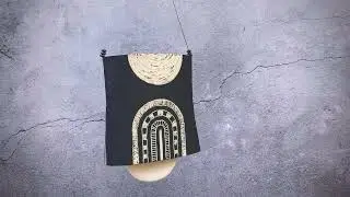 Mid Century Modern Sgraffito Wind Bell
