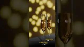 blender particle animation - bubbles in champagne glasses