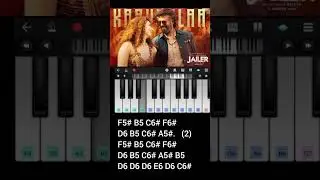 kaavaala song Tamannah Jailer piano notes #kaavaalaa #tamannaah #jailer #piano #pianonotes #shorts