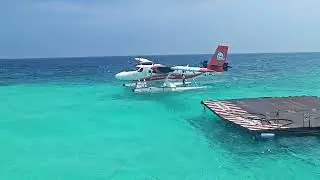 Seaplane landing at Radisson Blu Resort