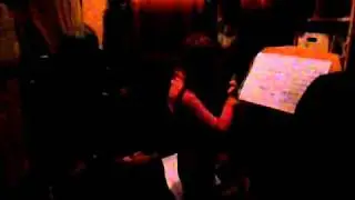 Tjada Geige 6 J. beim &Uuml;ben Oskar Rieding Op. 35 Concert in H moll 1.Satz