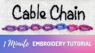 Cable Chain Stitch 🪡 Quick Step-by-Step Guide | Hand Embroidery Tutorial for Beginners