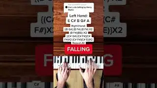 Harry Styles - Falling (EASY Piano Tutorial With Letter Notes) #Shorts