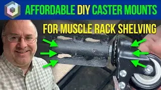 Super affordable DIY caster mounts for Muscle Rack brand shelving