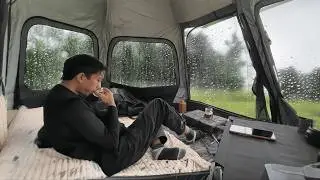 COZIEST PANORAMIC TENT,CAN SEE ANYTHING‼️CAMPING IN HEAVY RAIN