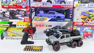 Unboxing RC Spray Car, Fog Stream, Rotating Smart Robot and RC Speed Car 
